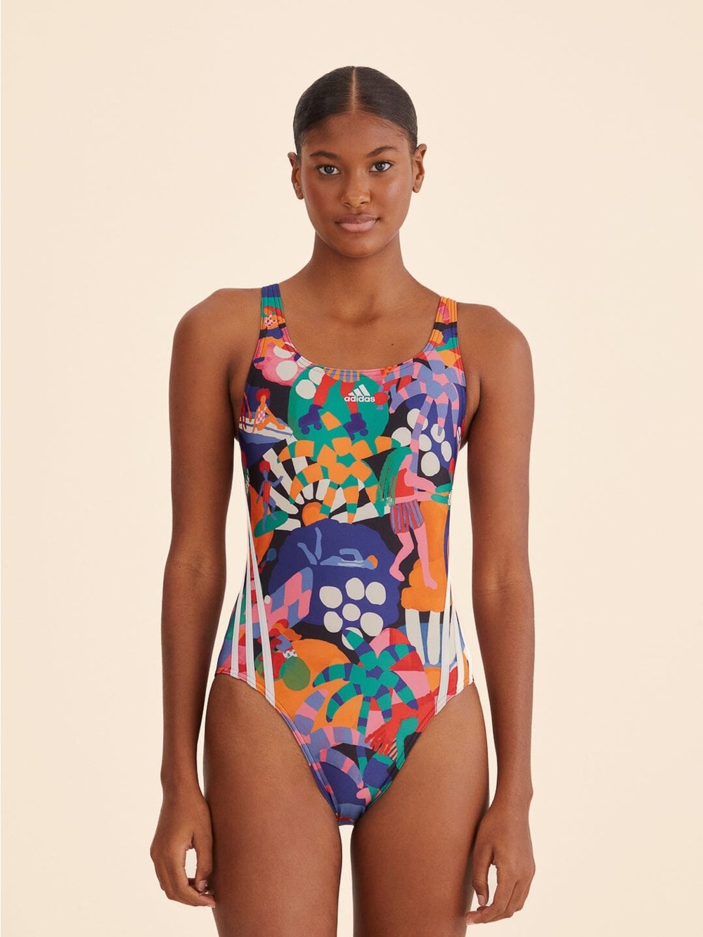 FARM Rio Multicolor Graphic Scoop One-Piece Swimsuit